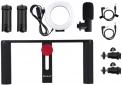 Комплект блогера Puluz PKT3028 4в1 (свет, крепление, держатель для телефона, микрофон) - фото 4 - интернет-магазин электроники и бытовой техники TTT